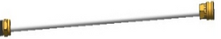 Metal gun with long metal barrel and tip nozzle