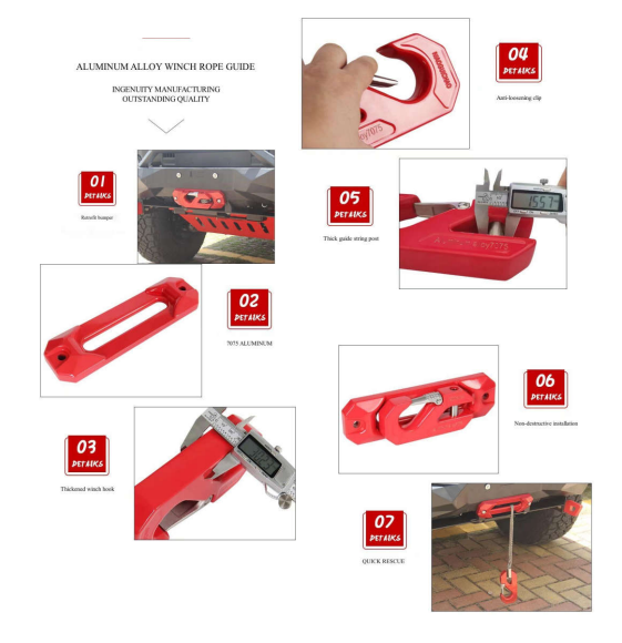 Hook Aluminum Alloy Winch Rope Guide