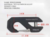 HOOK ALUMINUM ALLOY WINCH ROPE GUIDE